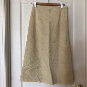 Tan Linen Maxi Skirt
